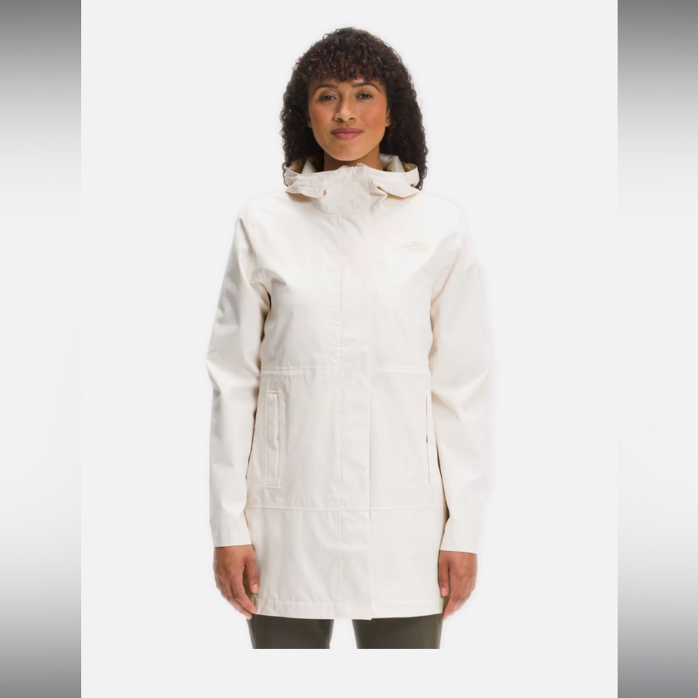 The North Face Woodmont Parka - color is called gardenia and is off white-ish